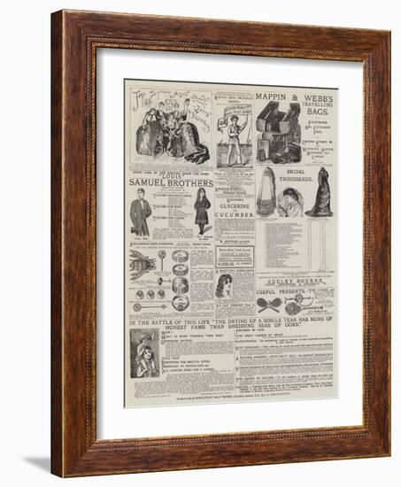 Page of Advertisements-null-Framed Giclee Print