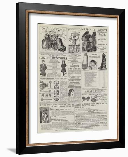 Page of Advertisements-null-Framed Giclee Print