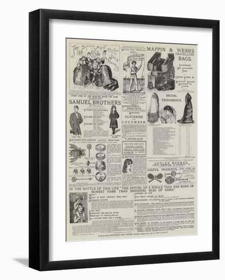 Page of Advertisements-null-Framed Giclee Print