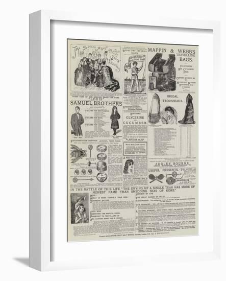 Page of Advertisements-null-Framed Giclee Print