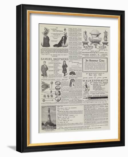 Page of Advertisements-null-Framed Premium Giclee Print