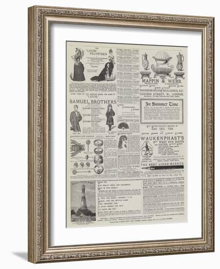 Page of Advertisements-null-Framed Giclee Print