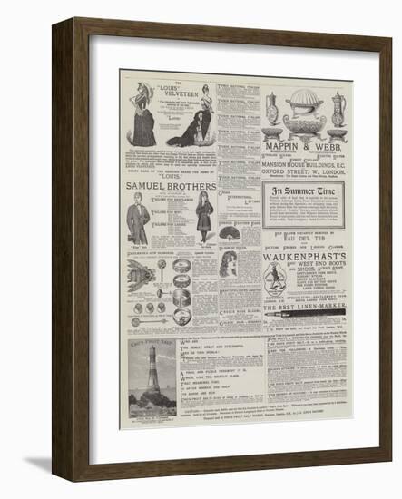 Page of Advertisements-null-Framed Giclee Print