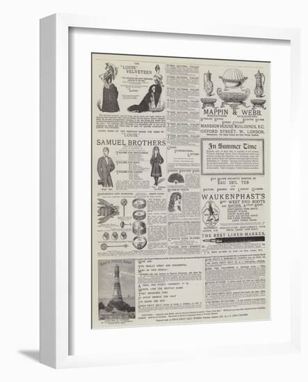 Page of Advertisements-null-Framed Giclee Print