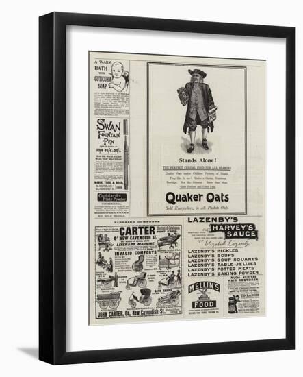 Page of Advertisements-null-Framed Giclee Print