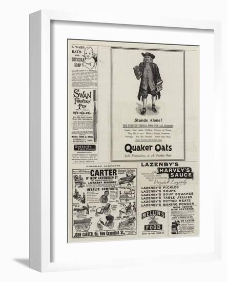 Page of Advertisements-null-Framed Giclee Print