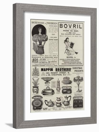 Page of Advertisements-null-Framed Giclee Print