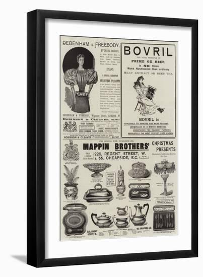 Page of Advertisements-null-Framed Giclee Print