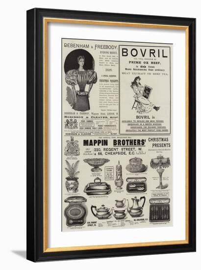 Page of Advertisements-null-Framed Giclee Print