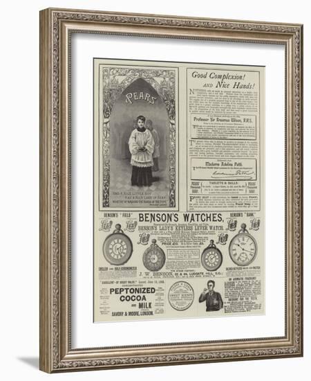 Page of Advertisements-null-Framed Giclee Print