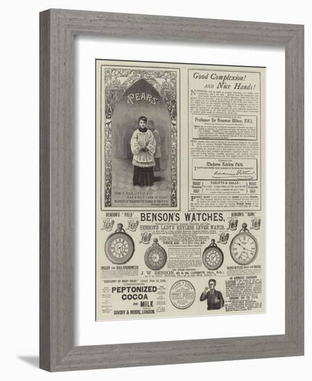 Page of Advertisements-null-Framed Giclee Print