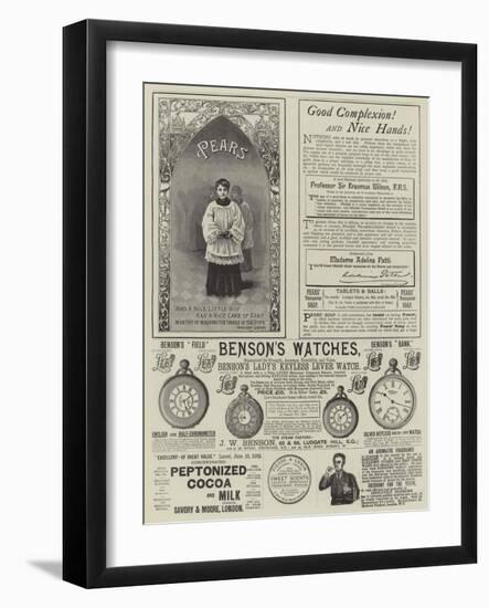 Page of Advertisements-null-Framed Giclee Print