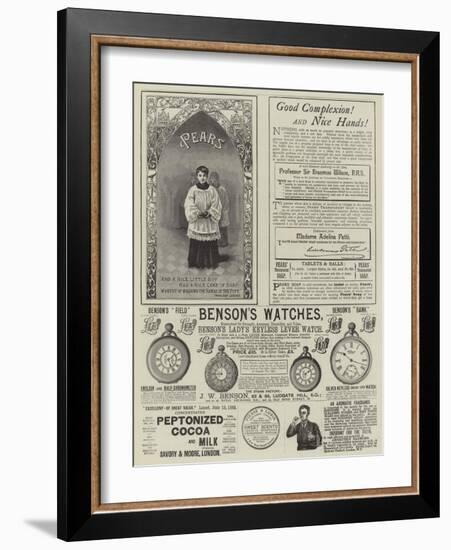 Page of Advertisements-null-Framed Giclee Print