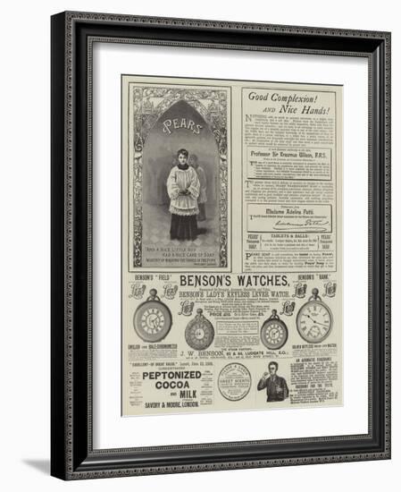 Page of Advertisements-null-Framed Giclee Print