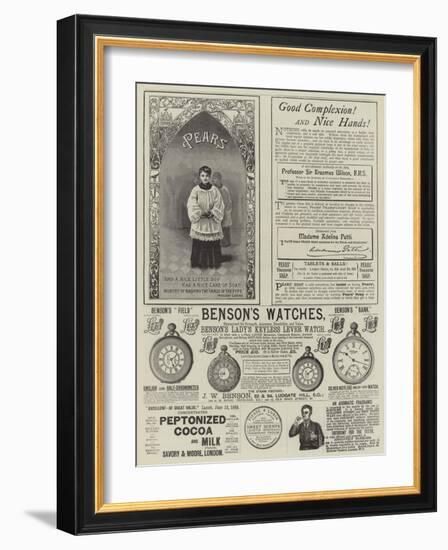 Page of Advertisements-null-Framed Giclee Print