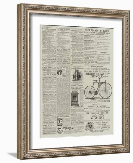 Page of Advertisements-null-Framed Giclee Print