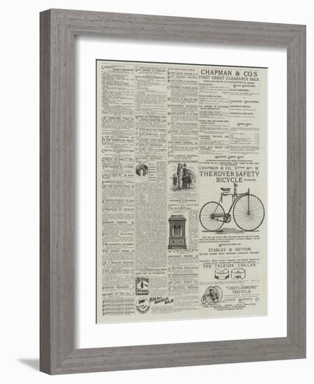 Page of Advertisements-null-Framed Giclee Print