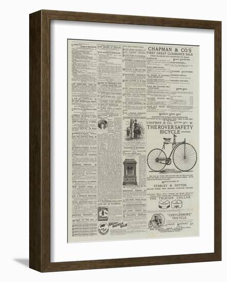 Page of Advertisements-null-Framed Giclee Print