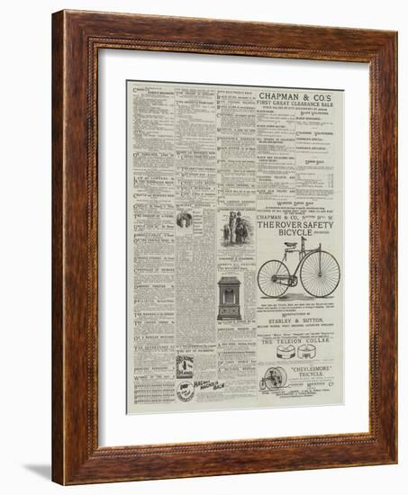 Page of Advertisements-null-Framed Giclee Print