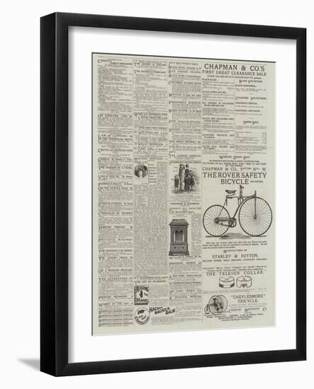 Page of Advertisements-null-Framed Giclee Print