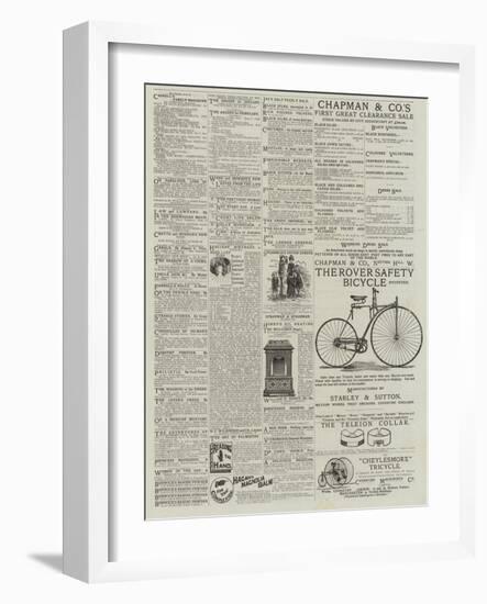 Page of Advertisements-null-Framed Giclee Print