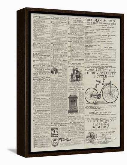 Page of Advertisements-null-Framed Premier Image Canvas