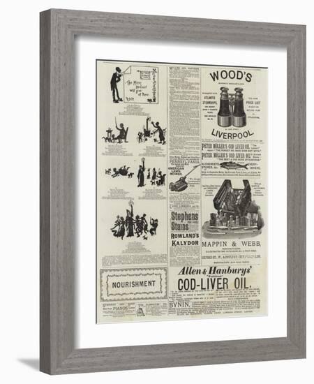 Page of Advertisements-null-Framed Giclee Print