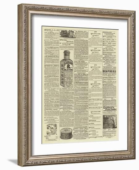 Page of Advertisements-null-Framed Giclee Print