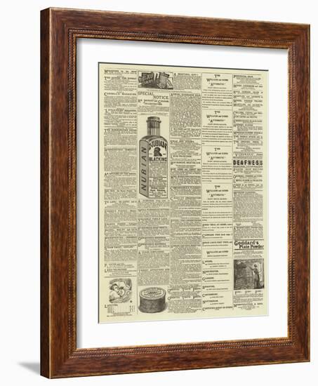 Page of Advertisements-null-Framed Giclee Print