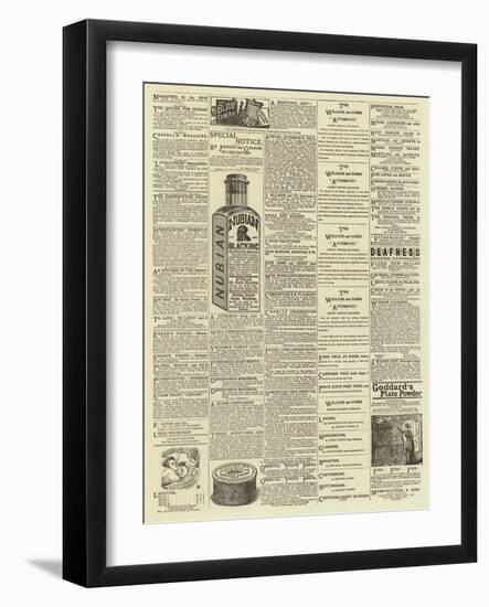 Page of Advertisements-null-Framed Giclee Print