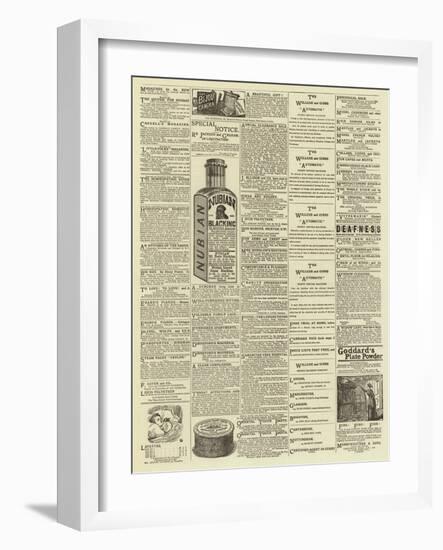 Page of Advertisements-null-Framed Giclee Print