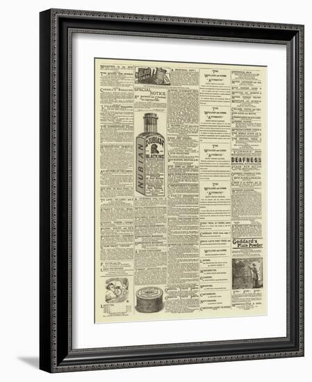 Page of Advertisements-null-Framed Giclee Print