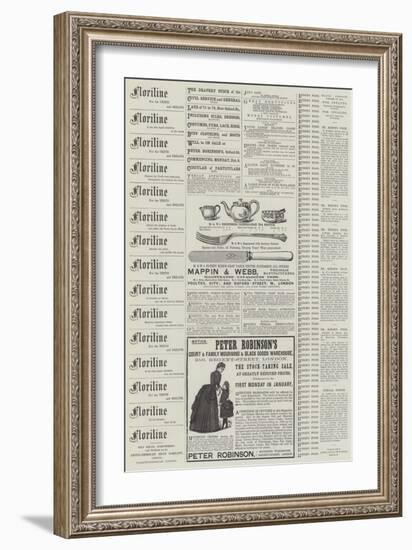 Page of Advertisements-null-Framed Giclee Print