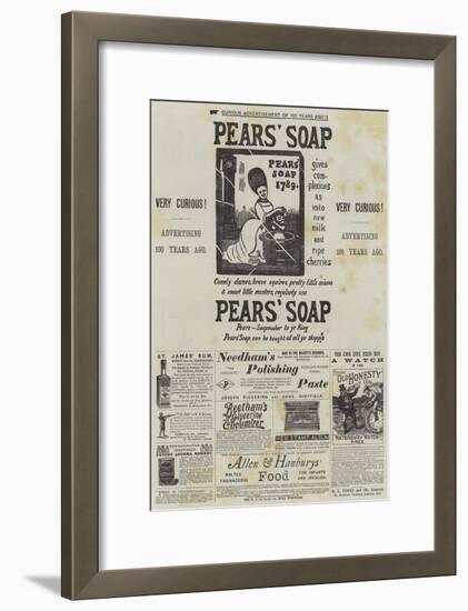 Page of Advertisements-null-Framed Giclee Print