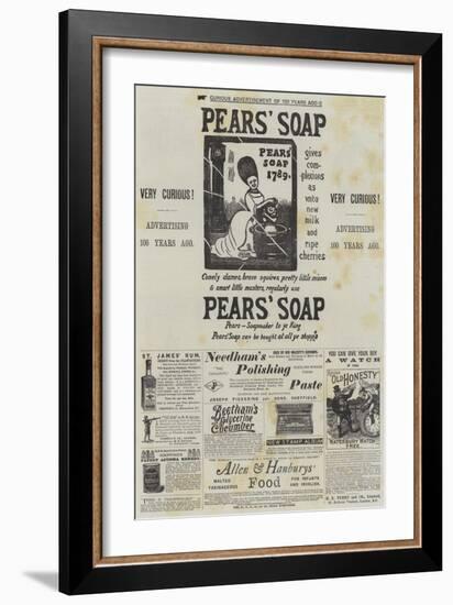 Page of Advertisements-null-Framed Giclee Print