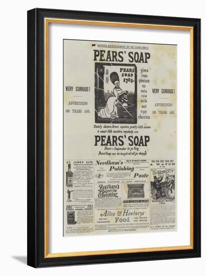 Page of Advertisements-null-Framed Giclee Print