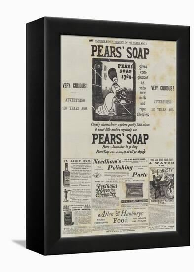 Page of Advertisements-null-Framed Premier Image Canvas