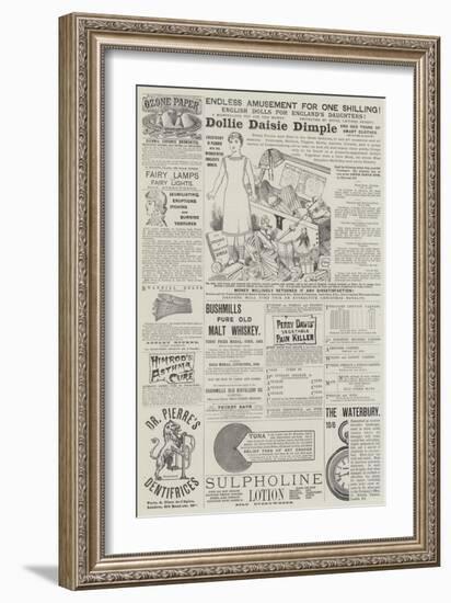 Page of Advertisements-null-Framed Giclee Print