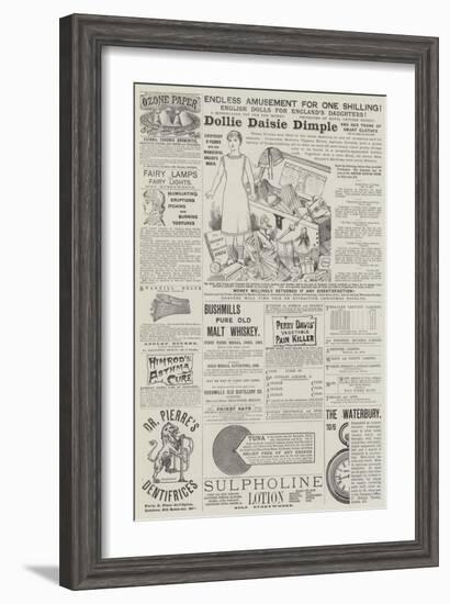 Page of Advertisements-null-Framed Giclee Print