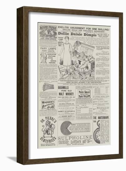 Page of Advertisements-null-Framed Giclee Print