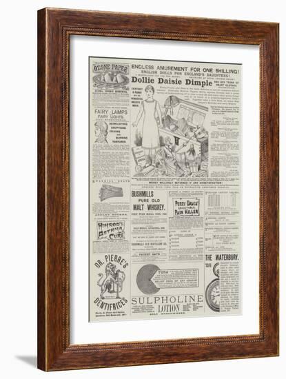 Page of Advertisements-null-Framed Giclee Print