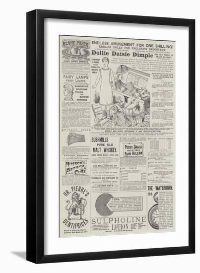 Page of Advertisements-null-Framed Giclee Print