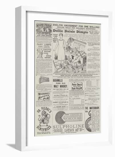 Page of Advertisements-null-Framed Giclee Print