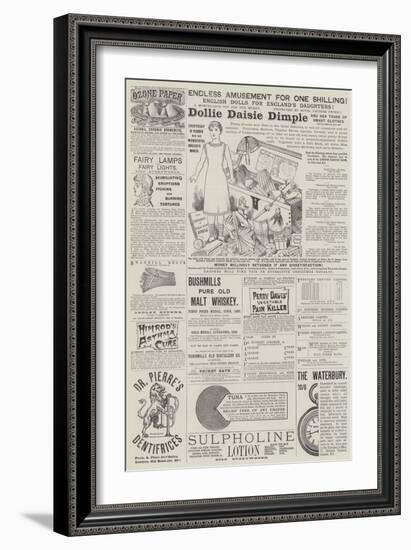 Page of Advertisements-null-Framed Giclee Print