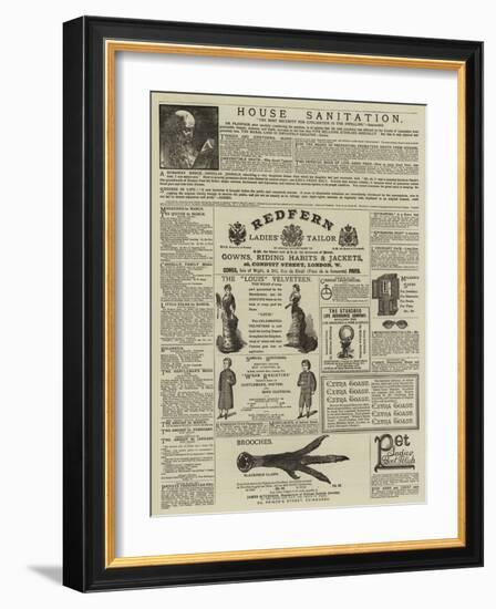 Page of Advertisements-null-Framed Giclee Print