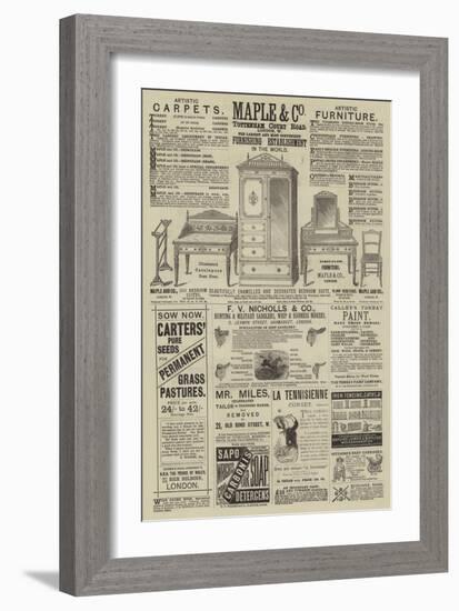 Page of Advertisements-null-Framed Giclee Print