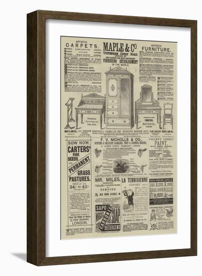 Page of Advertisements-null-Framed Giclee Print