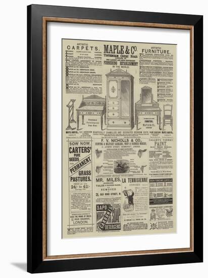 Page of Advertisements-null-Framed Giclee Print