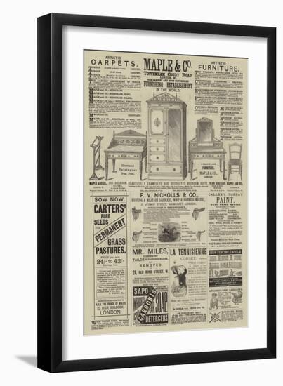 Page of Advertisements-null-Framed Giclee Print