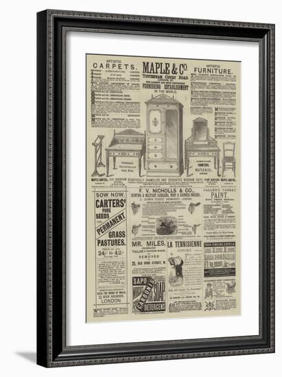 Page of Advertisements-null-Framed Giclee Print